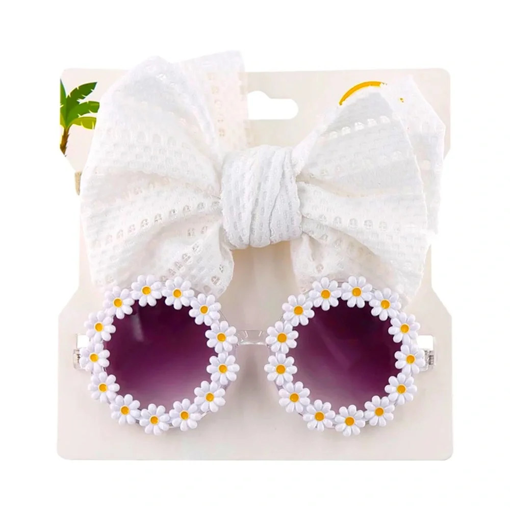 Kids headband and flower glasses set 1pcs